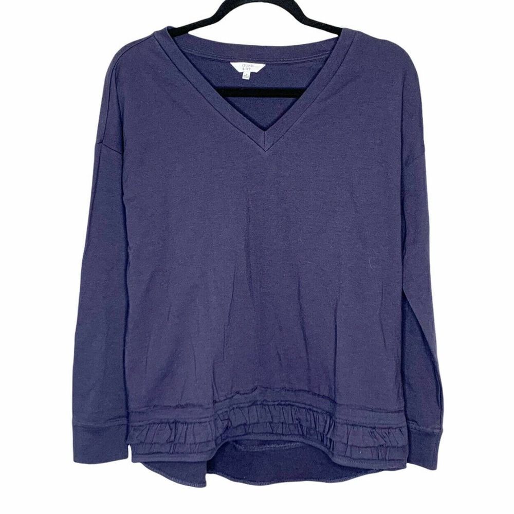 Crown & Ivy Navy Essential Athleisure Sweatshirt